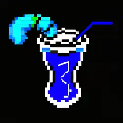 Une image de Recette du Galactix Bleu, un cocktail spatial aux saveurs interstellaires - image générée par IA (DALL-E)