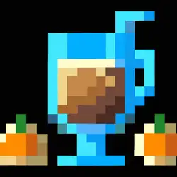 Une image de Pixelated Caramel - image générée par IA (DALL-E)