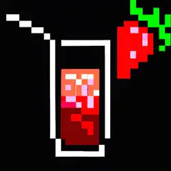 Une image de Recette originale de cocktail Atari Fraise - image générée par IA (DALL-E)