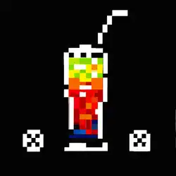 Une image de La recette du Pacman Punch, un cocktail rétro geek à base de Pop Rocks - image générée par IA (DALL-E)