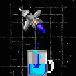 Une image de La recette du Galaxian Twist - Un cocktail interstellaire à base de tequila et de Dr Pepper - image générée par IA (DALL-E)