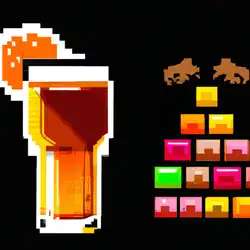 Une image de Recette de cocktail Atari Haribo : le mélange sucré - image générée par IA (DALL-E)
