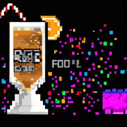 Une image de La recette du Commodore 64 Fizz - une recette de cocktail geek - image générée par IA (DALL-E)