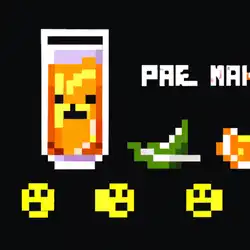 Une image de Recette du PacoTang tropical, un cocktail fruité pour les amateurs de jeux vidéo rétro - image générée par IA (DALL-E)