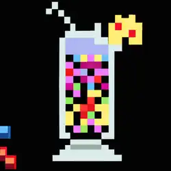 Une image de La recette du Cocktail Ataripêche - Une boisson rafraîchissante pour les fans de la console Atari 2600 - image générée par IA (DALL-E)