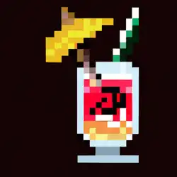 Une image de La Bueller's Fizz, la recette du cocktail déjanté de Ferris Bueller - image générée par IA (DALL-E)