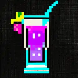 Une image de Recette du DeLorean Sunrise, le cocktail rétro-futuriste de Marty McFly - image générée par IA (DALL-E)