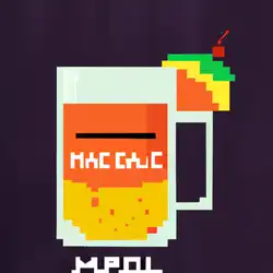 Une image de Recette de cocktail Atari Mango Pop - image générée par IA (DALL-E)