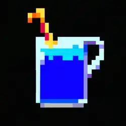 Une image de Le Blue Caramel Geek - image générée par IA (DALL-E)