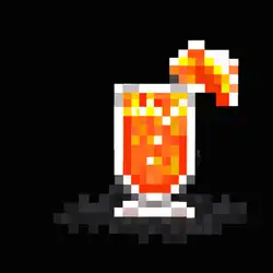Une image de Recette du Pixel Punch, un cocktail rétro acidulé - image générée par IA (DALL-E)