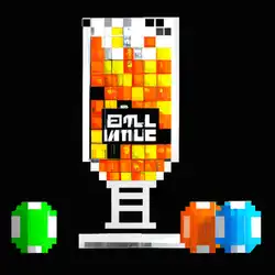 Une image de Recette de cocktail Commodore Malibu Orange Nerds - image générée par IA (DALL-E)