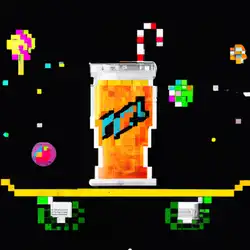Une image de Recette de cocktail McFly's Nerdy Mango - image générée par IA (DALL-E)